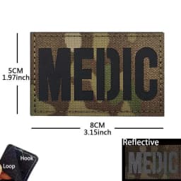IR Reflective Emergency Rescue Life Star Medic Cross MED First Aid Morale Badge Tactical Patch Hook & Loop For Backpack Applique