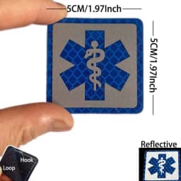 IR Reflective Emergency Rescue Life Star Medic Cross MED First Aid Morale Badge Tactical Patch Hook & Loop For Backpack Applique