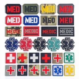 IR Reflective Emergency Rescue Life Star Medic Cross MED First Aid Morale Badge Tactical Patch Hook & Loop For Backpack Applique
