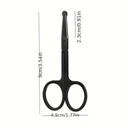 Precision Round Head Trimming Scissors - Nose Hair Grooming Trimming, Personal Cleaning Care Trimming Tools