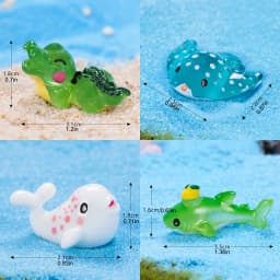 Mini Ocean Resin Animals Tiny Sea Animals Figurines Marine Miniature Animals Aquarium Ornaments Home Decorations