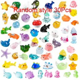 Mini Ocean Resin Animals Tiny Sea Animals Figurines Marine Miniature Animals Aquarium Ornaments Home Decorations