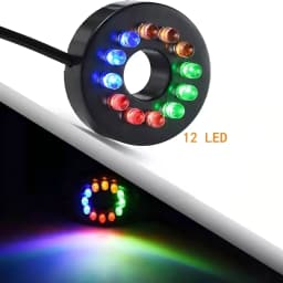 12V Underwater 12-LED Light Ring for Pumps Submersible Fountain Pond Garden