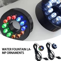 12V Underwater 12-LED Light Ring for Pumps Submersible Fountain Pond Garden
