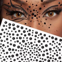 1Pcs Silver-White Glitter 3D Rhinestones Face Stickers 3/4/5/6mm Round Diamond Body Jewels Makeup Stickers For Eye Face Decorati