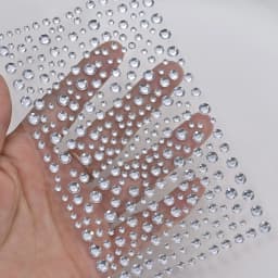 1Pcs Silver-White Glitter 3D Rhinestones Face Stickers 3/4/5/6mm Round Diamond Body Jewels Makeup Stickers For Eye Face Decorati