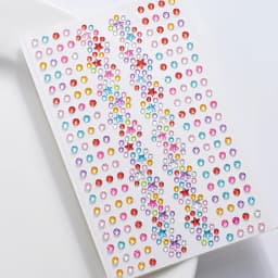 1Pcs Silver-White Glitter 3D Rhinestones Face Stickers 3/4/5/6mm Round Diamond Body Jewels Makeup Stickers For Eye Face Decorati