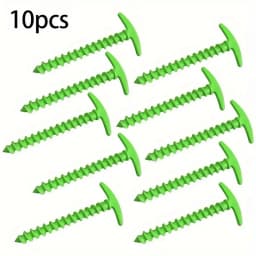 10 Pcs/Pack Outdoor Camping Tent Pegs Ground Nails Screw Anchor Stakes Pegs Hiking Tent Stakes Pins Tent Accessories