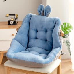 Cute Velvet Chair Seat Cushion for Dorm Desk Kawaii Gaming Rocking Chair Cushion Backrest for Office Chair Lazy Sofa Tatami Mat