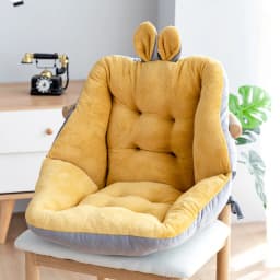 Cute Velvet Chair Seat Cushion for Dorm Desk Kawaii Gaming Rocking Chair Cushion Backrest for Office Chair Lazy Sofa Tatami Mat