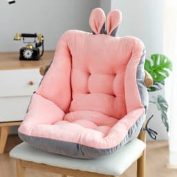 Cute Velvet Chair Seat Cushion for Dorm Desk Kawaii Gaming Rocking Chair Cushion Backrest for Office Chair Lazy Sofa Tatami Mat