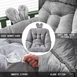 Cute Velvet Chair Seat Cushion for Dorm Desk Kawaii Gaming Rocking Chair Cushion Backrest for Office Chair Lazy Sofa Tatami Mat