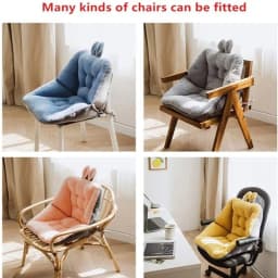 Cute Velvet Chair Seat Cushion for Dorm Desk Kawaii Gaming Rocking Chair Cushion Backrest for Office Chair Lazy Sofa Tatami Mat