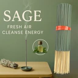 20/50/600/1500 Pieces of Plant-Derived White Sage Incense Sticks 8.66inch Freshening the Air, Suitable for Yoga and Meditation, Purifying the Mind and Eliminating Negative Energy