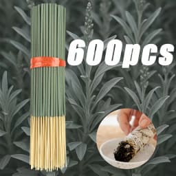 20/50/600/1500 Pieces of Plant-Derived White Sage Incense Sticks 8.66inch Freshening the Air, Suitable for Yoga and Meditation, Purifying the Mind and Eliminating Negative Energy