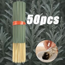 20/50/600/1500 Pieces of Plant-Derived White Sage Incense Sticks 8.66inch Freshening the Air, Suitable for Yoga and Meditation, Purifying the Mind and Eliminating Negative Energy