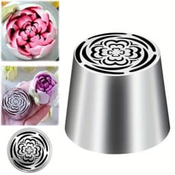 Extra Large Russian Piping Tip Stainless Steel Flower Piping Tips Rose Floral Icing Nozzles for Cake Decorating Frosting
