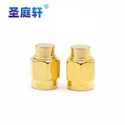 2PCS 2W 6GHz 50 ohm SMA Male RF Coaxial Termination Dummy Load Gold Plated Cap Connectors Accessories