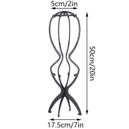 HUA 1PCS Wig Stand Collapsible Wig Holder Durable Wig Display 20 Inch Tool Travel Wig Stand For Styling Display Women Long Wig