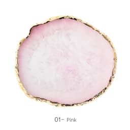 1PC Round Resin Agate Stone Nail Art Palette False Nail Tips Mixing Color Drawing Pallet Gel Polish Display Shelf Manicure Tool