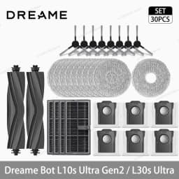 Dreame L10s Ultra Gen2 / L30s Ultra Robot Vacuum Cleaner Accessories Main Side Brush Mop Cloth Hepa Filter Dust Bag Spare Parts