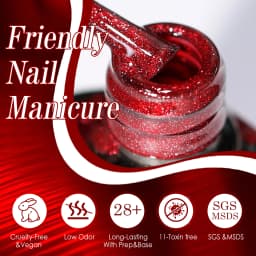 7.5ml Red Ruby Cat Eye Magnetic Gel Nail Polish For Nails Toes DIY Sparking Glass Varnis Semi Permanent Soak Off UV LED Gel