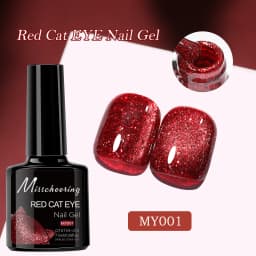 7.5ml Red Ruby Cat Eye Magnetic Gel Nail Polish For Nails Toes DIY Sparking Glass Varnis Semi Permanent Soak Off UV LED Gel