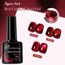 7.5ml Red Ruby Cat Eye Magnetic Gel Nail Polish For Nails Toes DIY Sparking Glass Varnis Semi Permanent Soak Off UV LED Gel