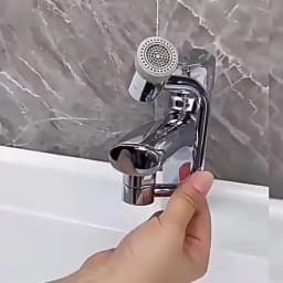 1pc 1080° Swivel Stainless Steel Kitchen Faucet Extender Universal Splashproof Dual Mode Bathroom Sink Accessories with Adapter