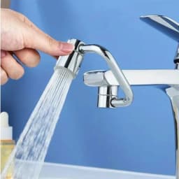 1pc 1080° Swivel Stainless Steel Kitchen Faucet Extender Universal Splashproof Dual Mode Bathroom Sink Accessories with Adapter