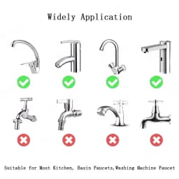 1pc 1080° Swivel Stainless Steel Kitchen Faucet Extender Universal Splashproof Dual Mode Bathroom Sink Accessories with Adapter