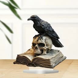 1PCS Black Extradition Crow Living Room Decoration Sculpture Halloween Holiday Gift Party Desktop Decoration Home Office Decora