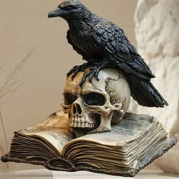 1PCS Black Extradition Crow Living Room Decoration Sculpture Halloween Holiday Gift Party Desktop Decoration Home Office Decora