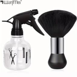 WANMEI Barber Hairdresser Water Sprayer Set Barbershop Hairdressing Neck Duster Cleaning Brush Professional Hair Styling Tool