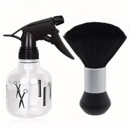 WANMEI Barber Hairdresser Water Sprayer Set Barbershop Hairdressing Neck Duster Cleaning Brush Professional Hair Styling Tool