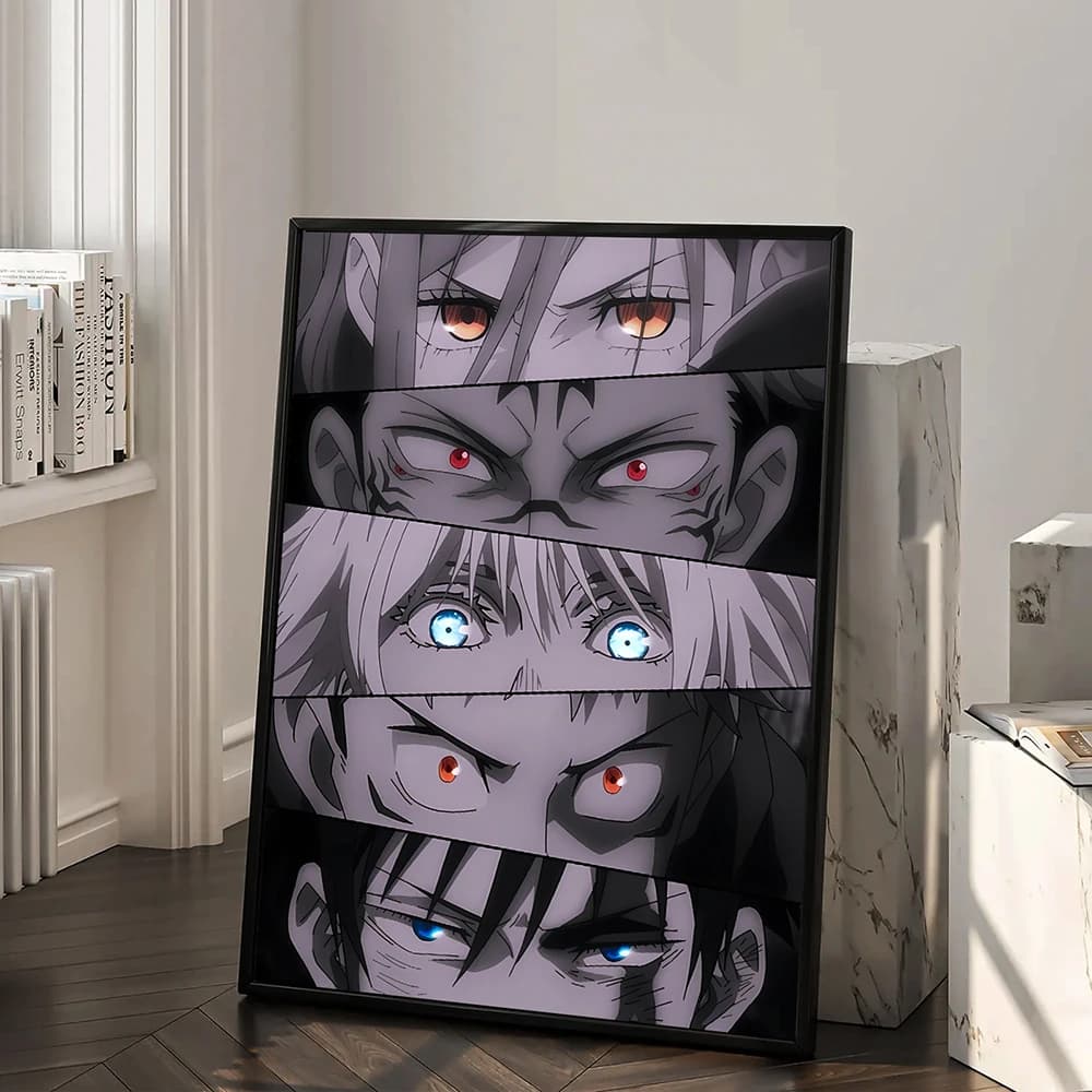 Anime Jujutsu Kaisen Prints Poster Itadori Yuji Fushiguro Megumi Sukuna Collage Canvas Painting Home Decor Poster Fans Gifts