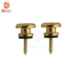 Mushroom Head Guitar Strap Buckle Bass Button Acoustic Electric Guitar Strap Staples Tail Clips - Set of 6