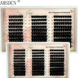 New 3D Grafting 10 Rows 60P+80P+100P Self Grafting DIY Mixed Cluster Packaging Mink Makeup False Eyelash Beauty Tool Wholesale