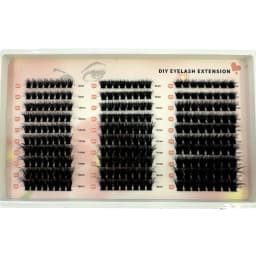 New 3D Grafting 10 Rows 60P+80P+100P Self Grafting DIY Mixed Cluster Packaging Mink Makeup False Eyelash Beauty Tool Wholesale