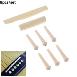 1 Set Wood Acoustic Guitar Bridge Bridge Pins / Saddle / Nut Saddle Guitar Parts for 40 41 Inch Acoustic Folk Guitar