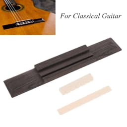 1 Set Wood Acoustic Guitar Bridge Bridge Pins / Saddle / Nut Saddle Guitar Parts for 40 41 Inch Acoustic Folk Guitar