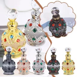 1PCS Luxury Perfume Bottle Essential Oil Bottle 15ml Empty Bottle Storage Bottle Gift Glass Perfume Bottle Portable Bottles