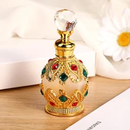 1PCS Luxury Perfume Bottle Essential Oil Bottle 15ml Empty Bottle Storage Bottle Gift Glass Perfume Bottle Portable Bottles