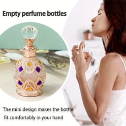 1PCS Luxury Perfume Bottle Essential Oil Bottle 15ml Empty Bottle Storage Bottle Gift Glass Perfume Bottle Portable Bottles