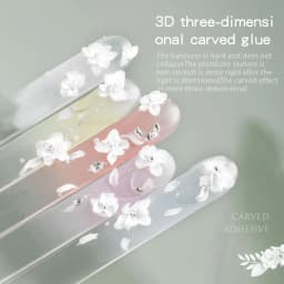 5ml 3D Flower Gel Non-Stick Carving Glue Pearl White Satin Nail Art DIY Sculpting Gel for Manicure Extension Salon Use