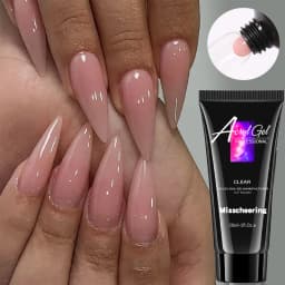 30ml Solid Color Nail Extension Gel Nail Build Poly Acrylic Gel Uv Led Quick Extension Of Crystal Model Painless Crystal Glue