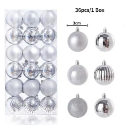 24Pcs 3cm Christmas Balls Christmas Tree Decoration Xmas Hanging Tree Pendants Home Party Christmas Tree Decor New Year Gifts