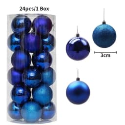 24Pcs 3cm Christmas Balls Christmas Tree Decoration Xmas Hanging Tree Pendants Home Party Christmas Tree Decor New Year Gifts