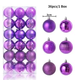 24Pcs 3cm Christmas Balls Christmas Tree Decoration Xmas Hanging Tree Pendants Home Party Christmas Tree Decor New Year Gifts