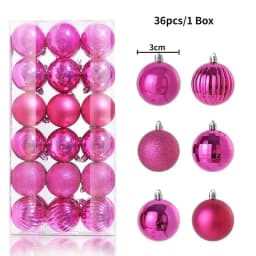 24Pcs 3cm Christmas Balls Christmas Tree Decoration Xmas Hanging Tree Pendants Home Party Christmas Tree Decor New Year Gifts